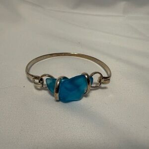 Charles Albert Blue Pompano Beach Glass Bangle